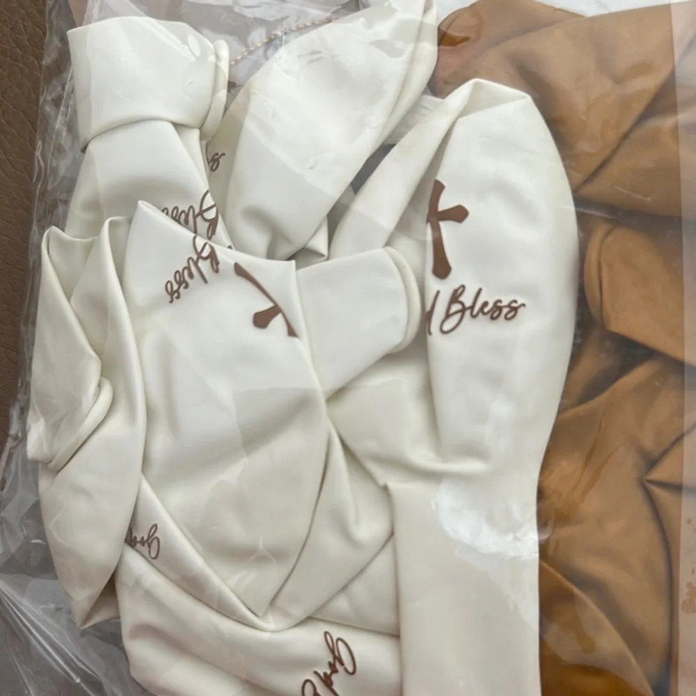 Gold and White “God Bless” w/ Doves & Crosses Party Decoration Set NWT